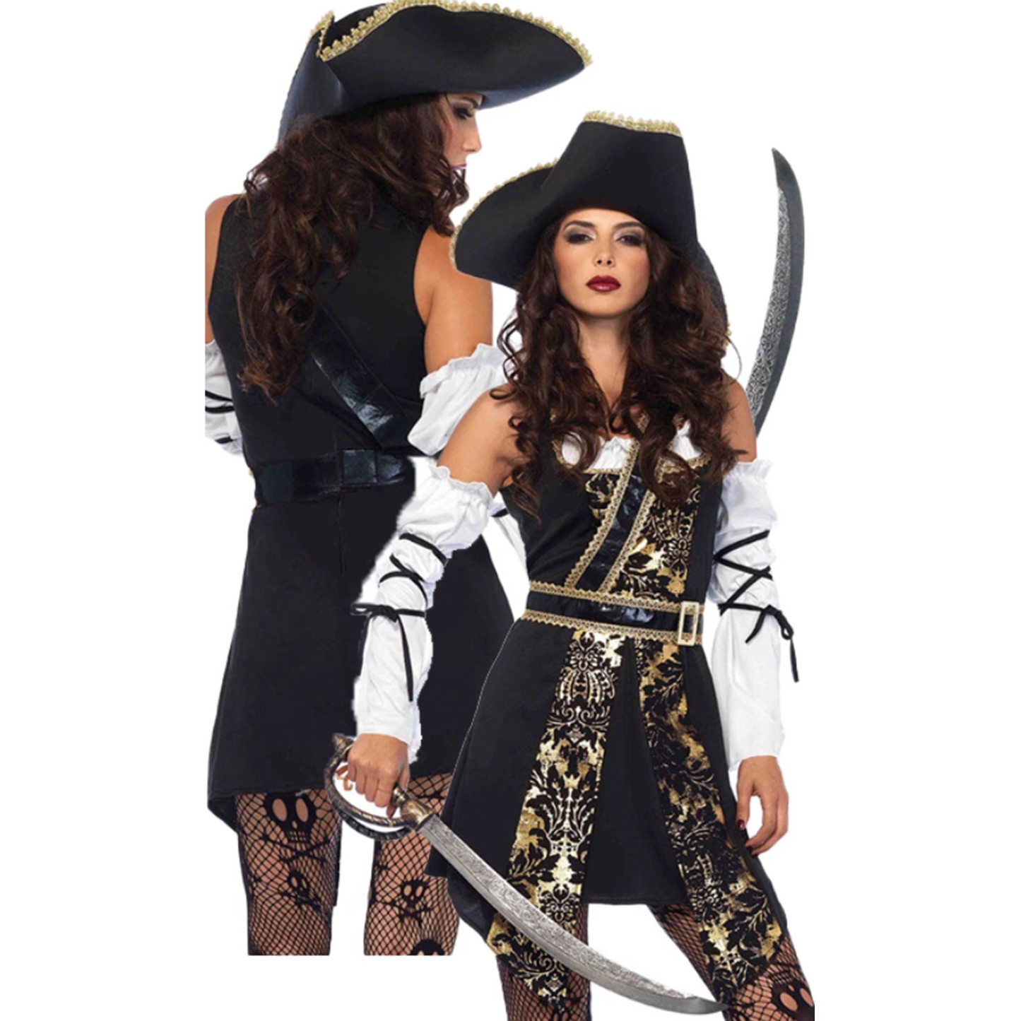 Pirate King: Cosplay Pirate Costume Pirates of the Caribbean Jack Sparrow Outfit party X party