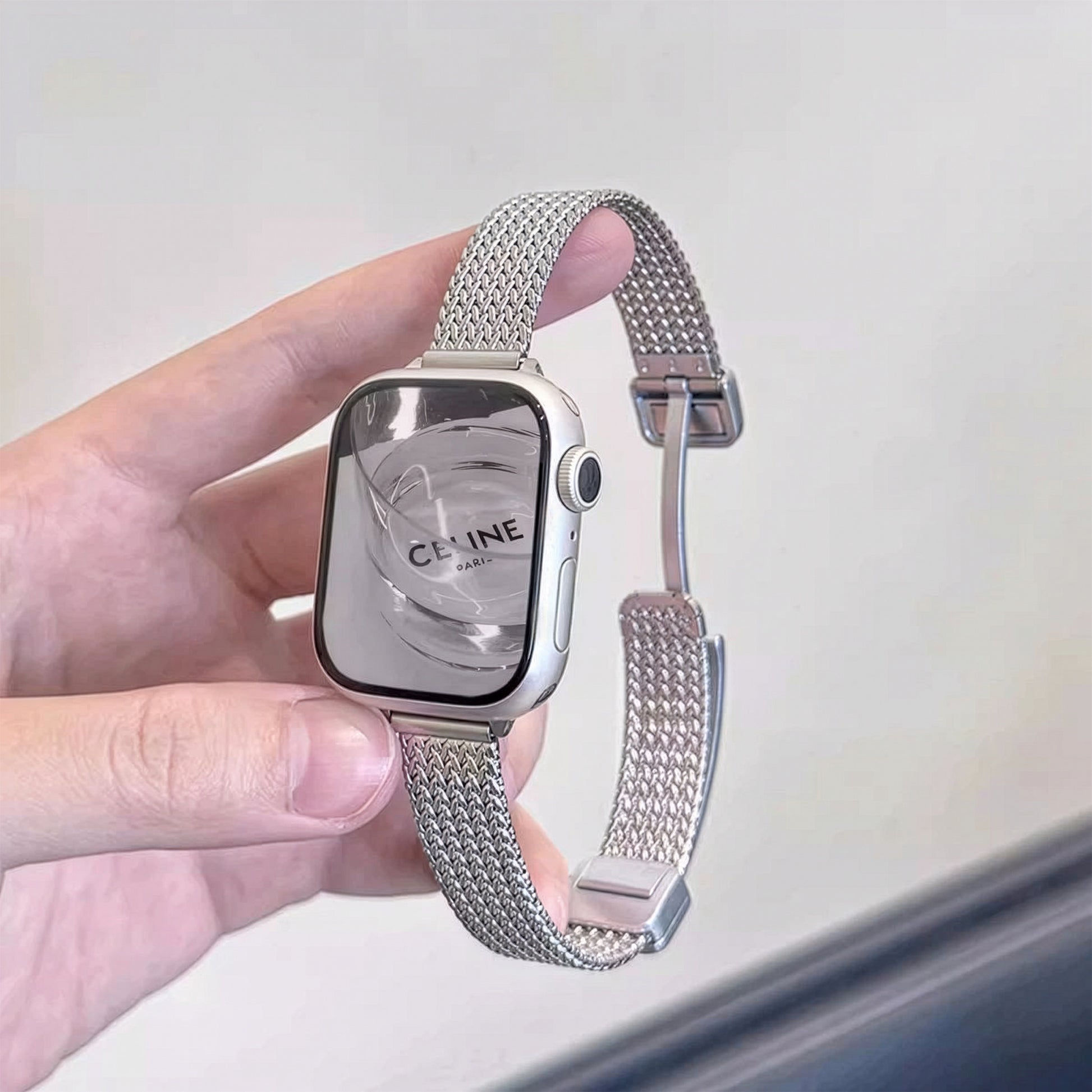 Apple Watch Stainless Steel Wheat Chain Magnetic Band – Women’s Strap SW-13 party X party