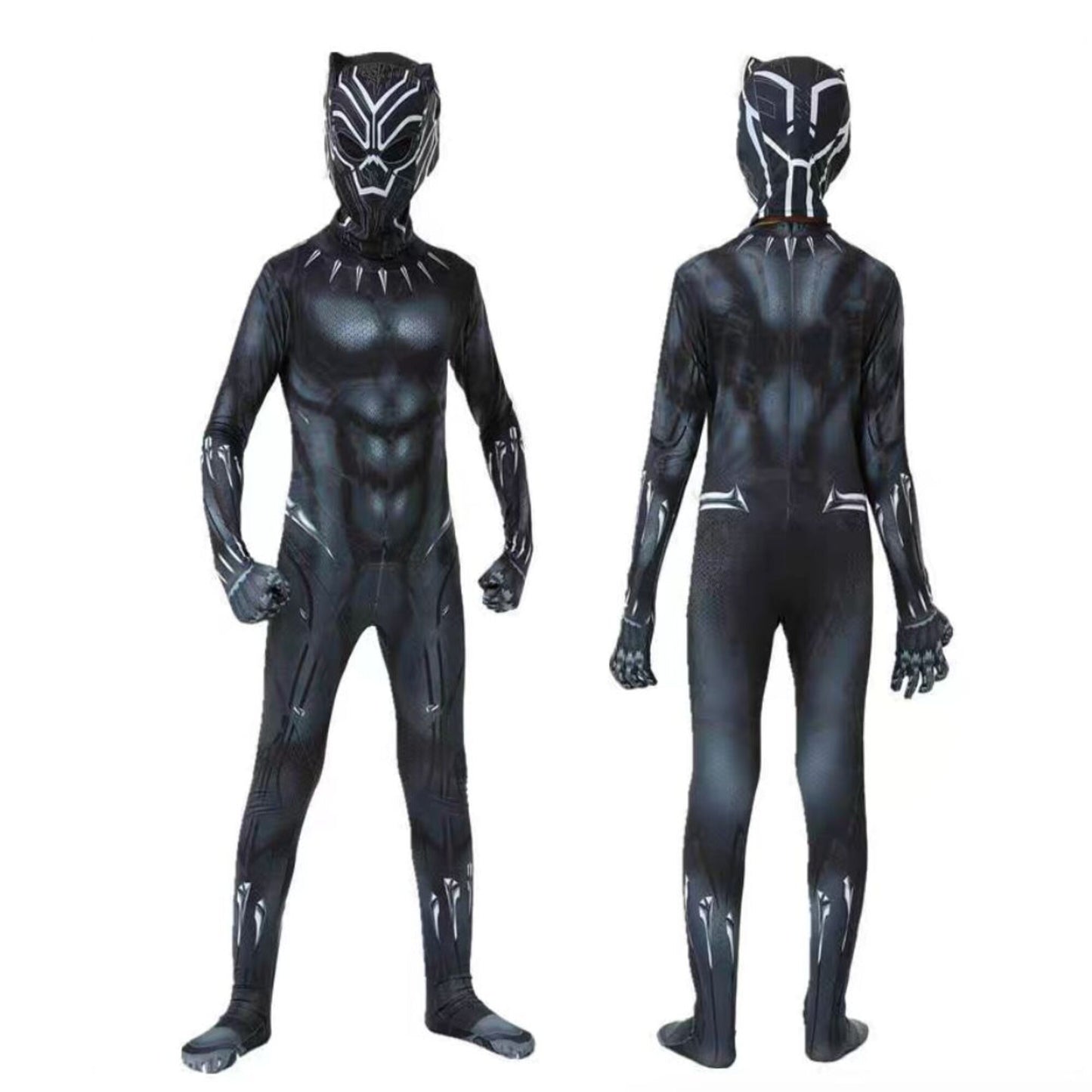 Black Panther Kids Battle Suit Costume – Marvel Avengers Hero Cosplay Outfit for Boys Halloween Party | MTJ210 party X party