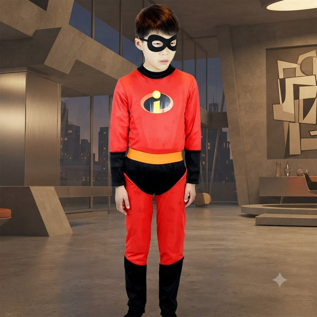 The Incredibles Children’s Superman Superhero Costume – Halloween Agent Squad Brother Outfit | DC013 party X party