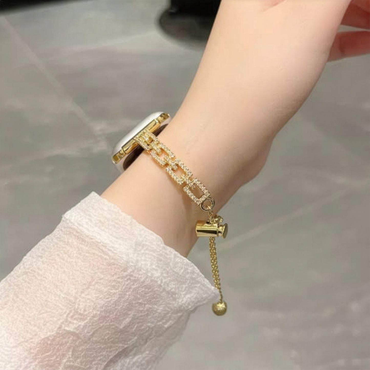 Apple Watch Diamond-Studded Metal Strap – Square Luxury Band SW-27 party X party