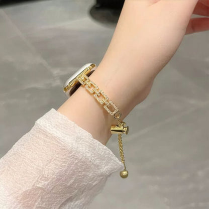 Apple Watch Diamond-Studded Metal Strap – Square Luxury Band SW-27 party X party