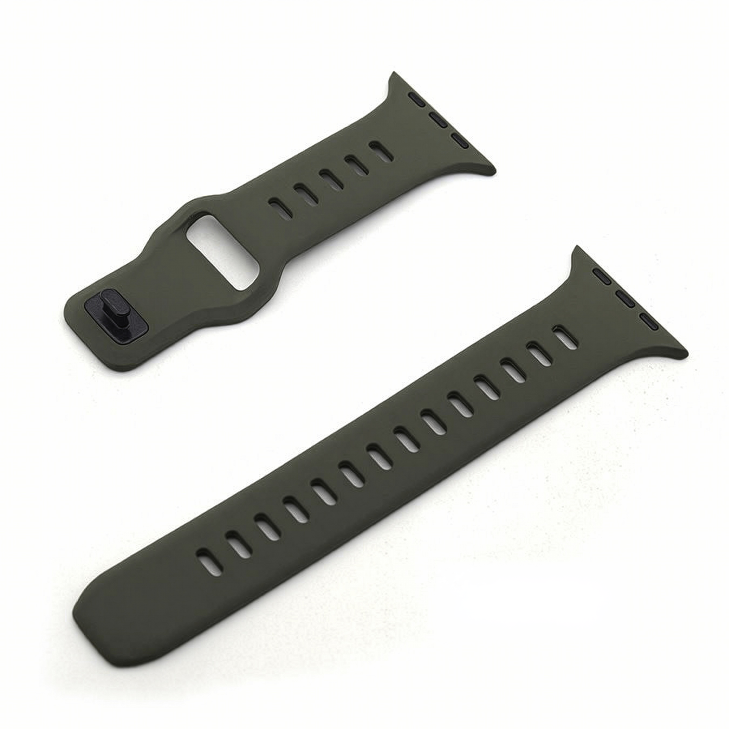 Suitable for Apple watch strap iwatch9 square buckle solid color silicone strap Apple watch strap ultra2 – SW-04 party X party