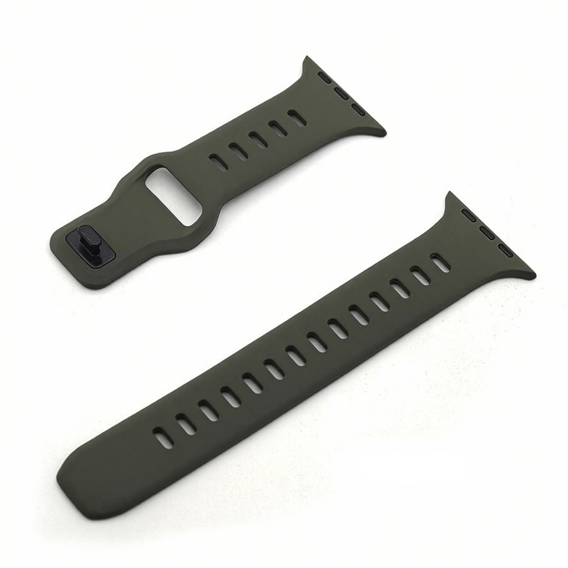Suitable for Apple watch strap iwatch9 square buckle solid color silicone strap Apple watch strap ultra2 – SW-04 party X party