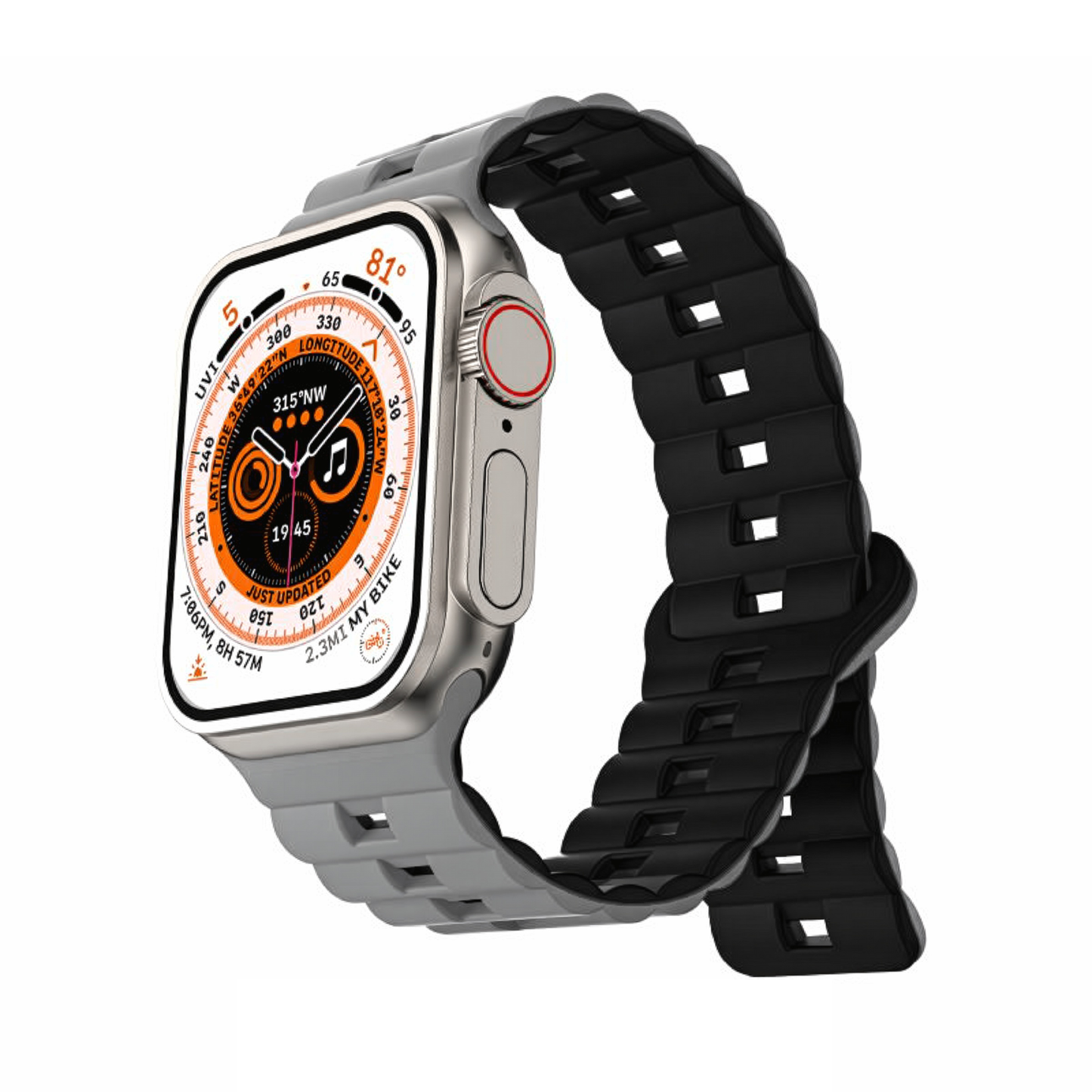Applicable Apple watch strap Apple watch magnetic double color loop silicone iwatch 1-9 generationSE watch strap – SW-02 party X party