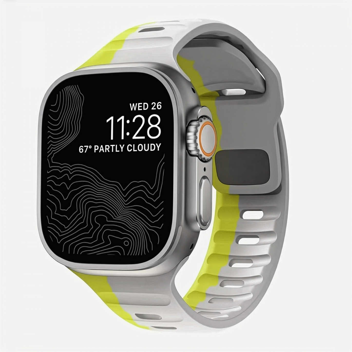 Suitable for Apple watch strap iwatch9 square buckle solid color silicone strap Apple watch strap ultra2 – SW-04 party X party