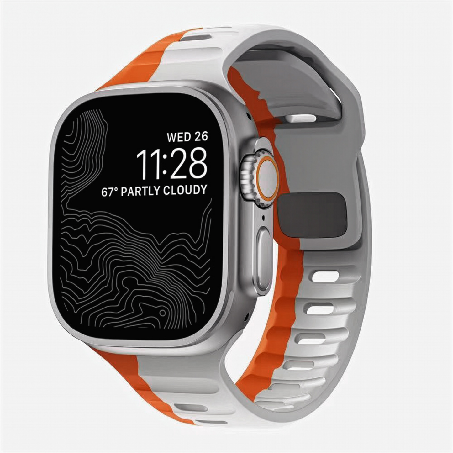 Suitable for Apple watch strap iwatch9 square buckle solid color silicone strap Apple watch strap ultra2 – SW-04 party X party