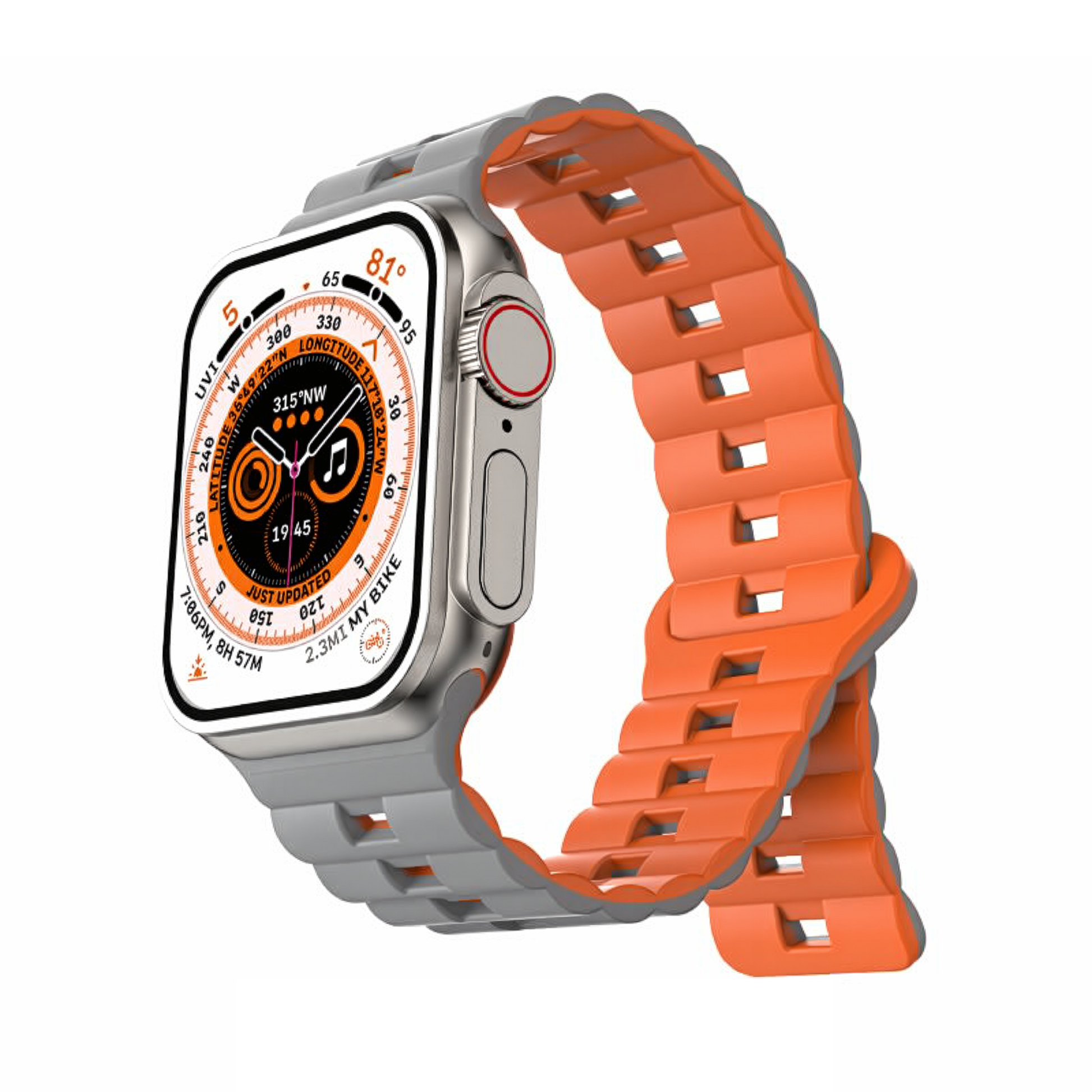 Applicable Apple watch strap Apple watch magnetic double color loop silicone iwatch 1-9 generationSE watch strap – SW-02 party X party