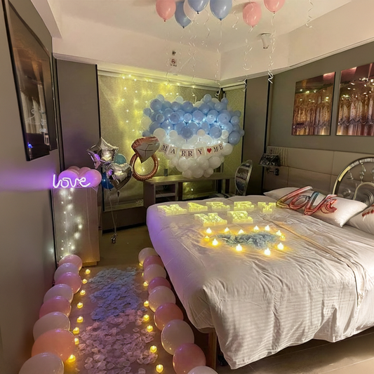 3D Big Heart Decoration Set Door-to-Door Decoration Service - H003