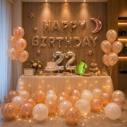 【Romantic Surprise】Rose Gold Balloon Room Decoration ✨ Create a full sense of ceremony for your loved one | H006 party X party