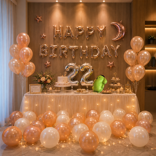 【Romantic Surprise】Rose Gold Balloon Room Decoration ✨ Create a full sense of ceremony for your loved one | H006 party X party