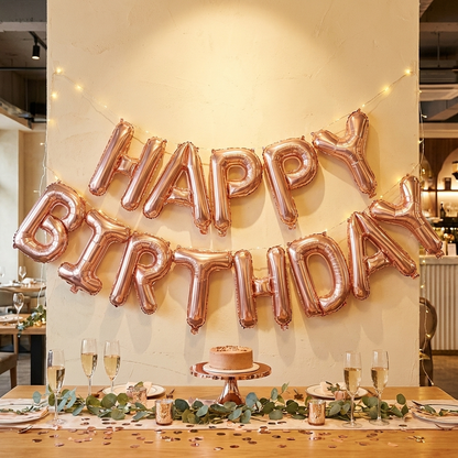 Birthday Balloon Set - Multi-Color HAPPY BIRTHDAY Letter Set B010