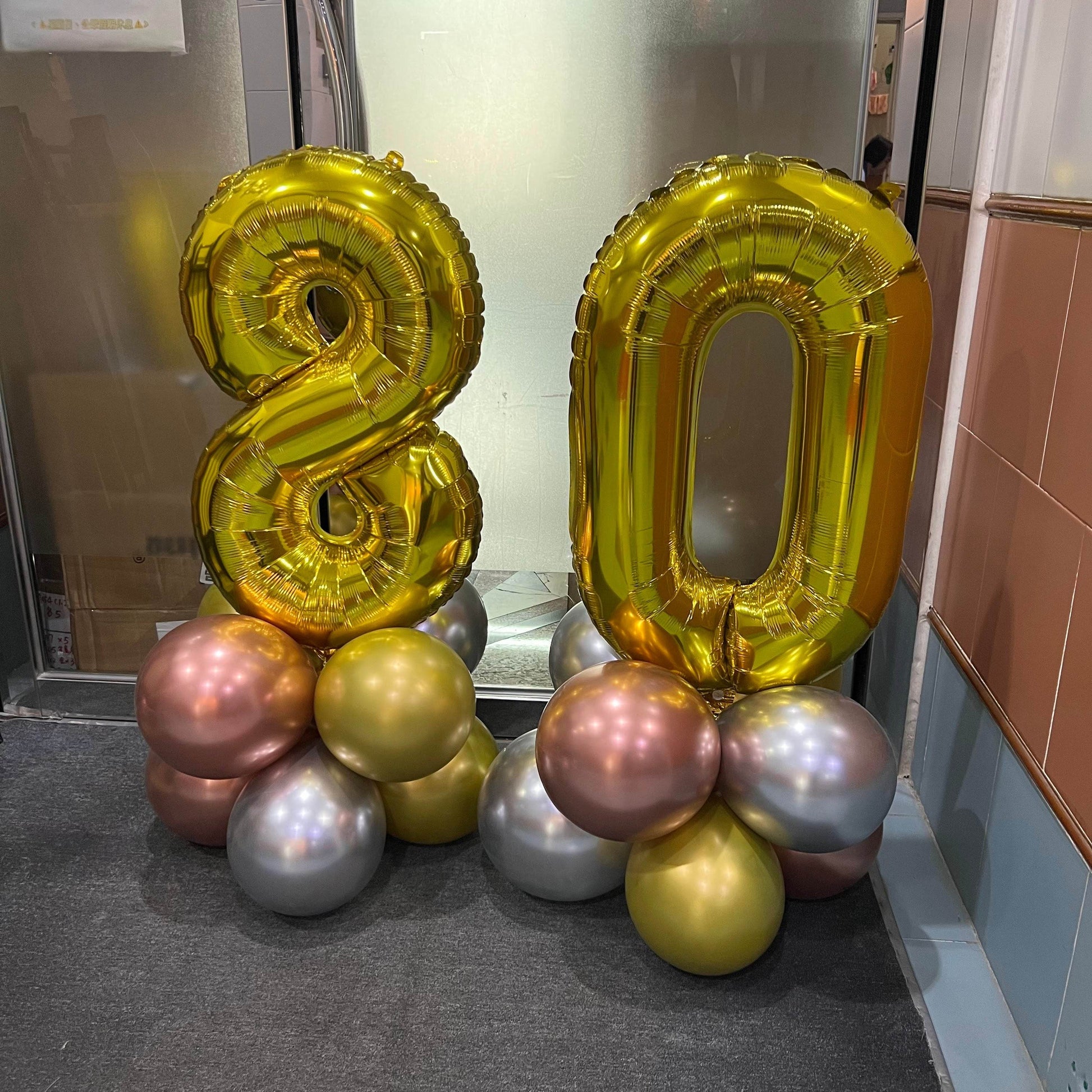 Numbers, cartoon balloon shape column (100CM)-MD001 - party X party
