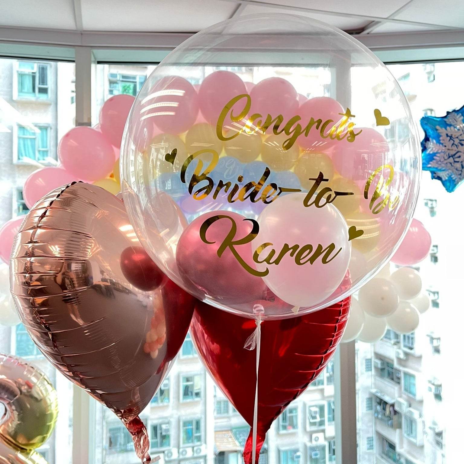 17″ Japanese Crystal & Foil Balloon Bundle – Custom-Printed – B134-12 (OS218617) - party X party
