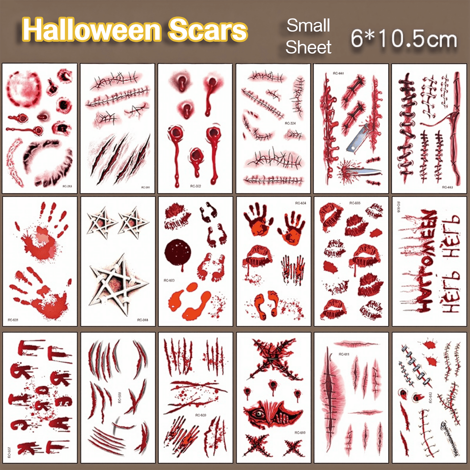 Halloween Temporary Tattoo Stickers for Kids – Waterproof & Skin-Safe | 10+ Cute & Spooky Designs - party X party