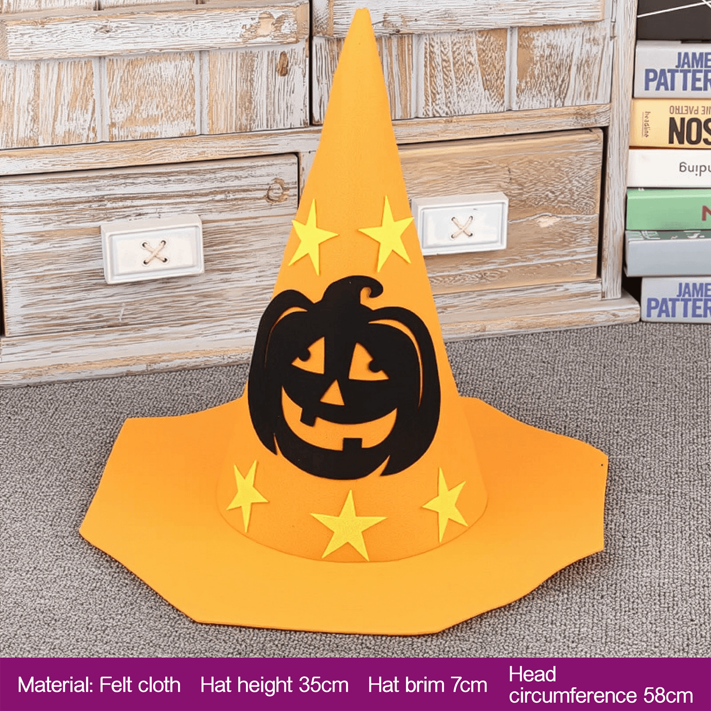 Kids Halloween Pumpkin & Character Witch Hat | Costume Party Accessory - party X party
