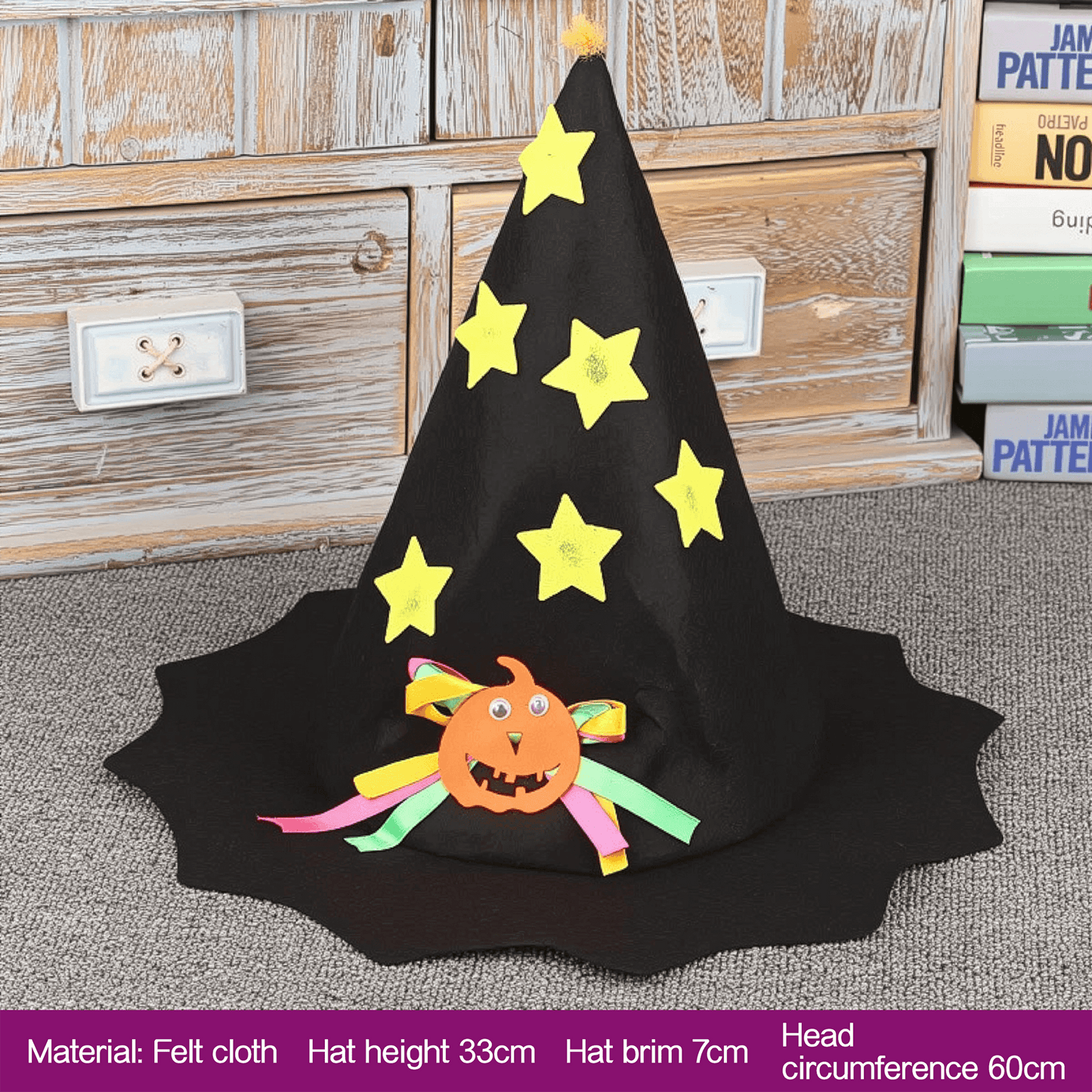 Kids Halloween Pumpkin & Character Witch Hat | Costume Party Accessory - party X party