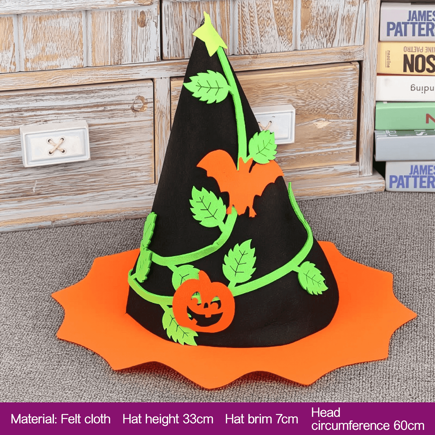 Kids Halloween Pumpkin & Character Witch Hat | Costume Party Accessory - party X party