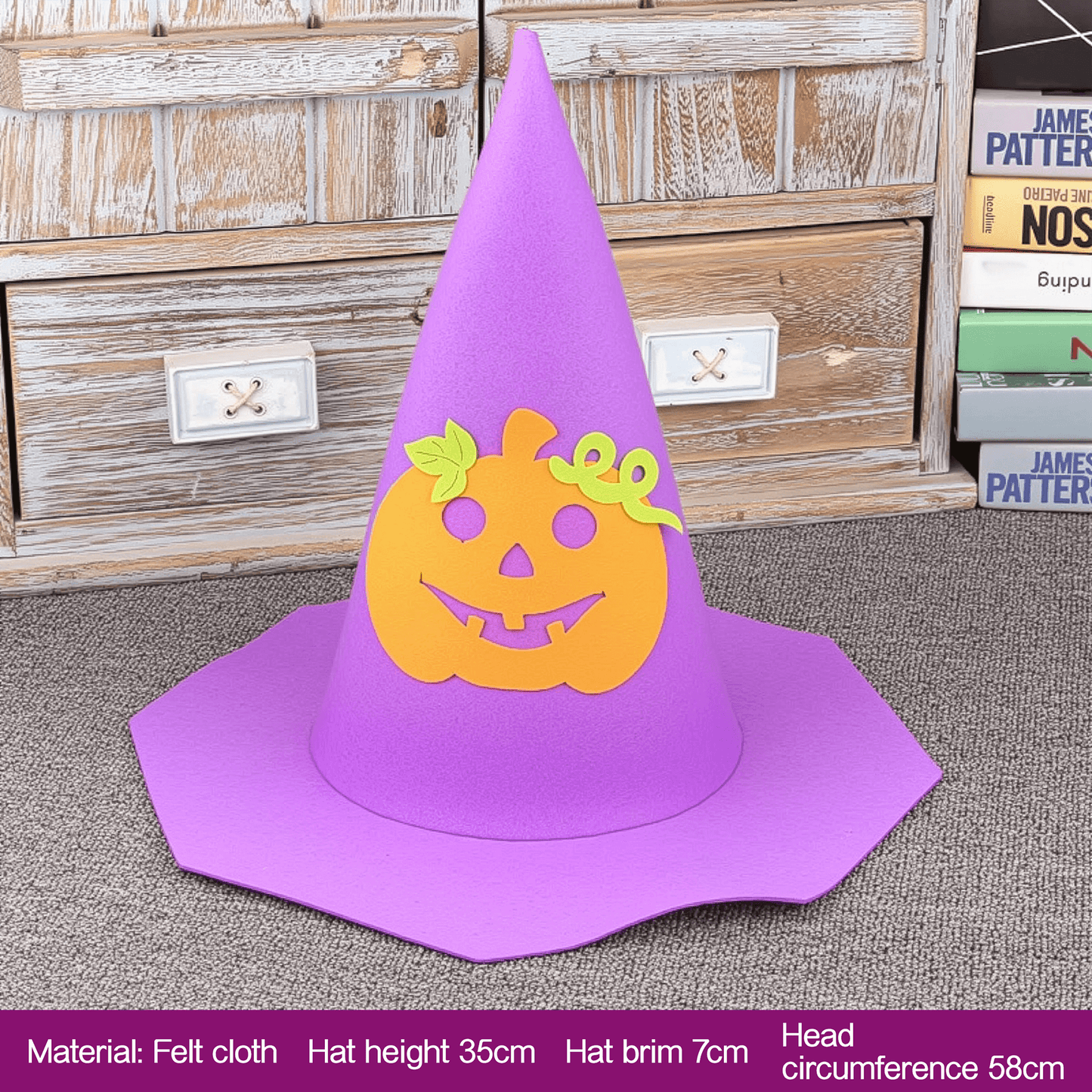 Kids Halloween Pumpkin & Character Witch Hat | Costume Party Accessory - party X party