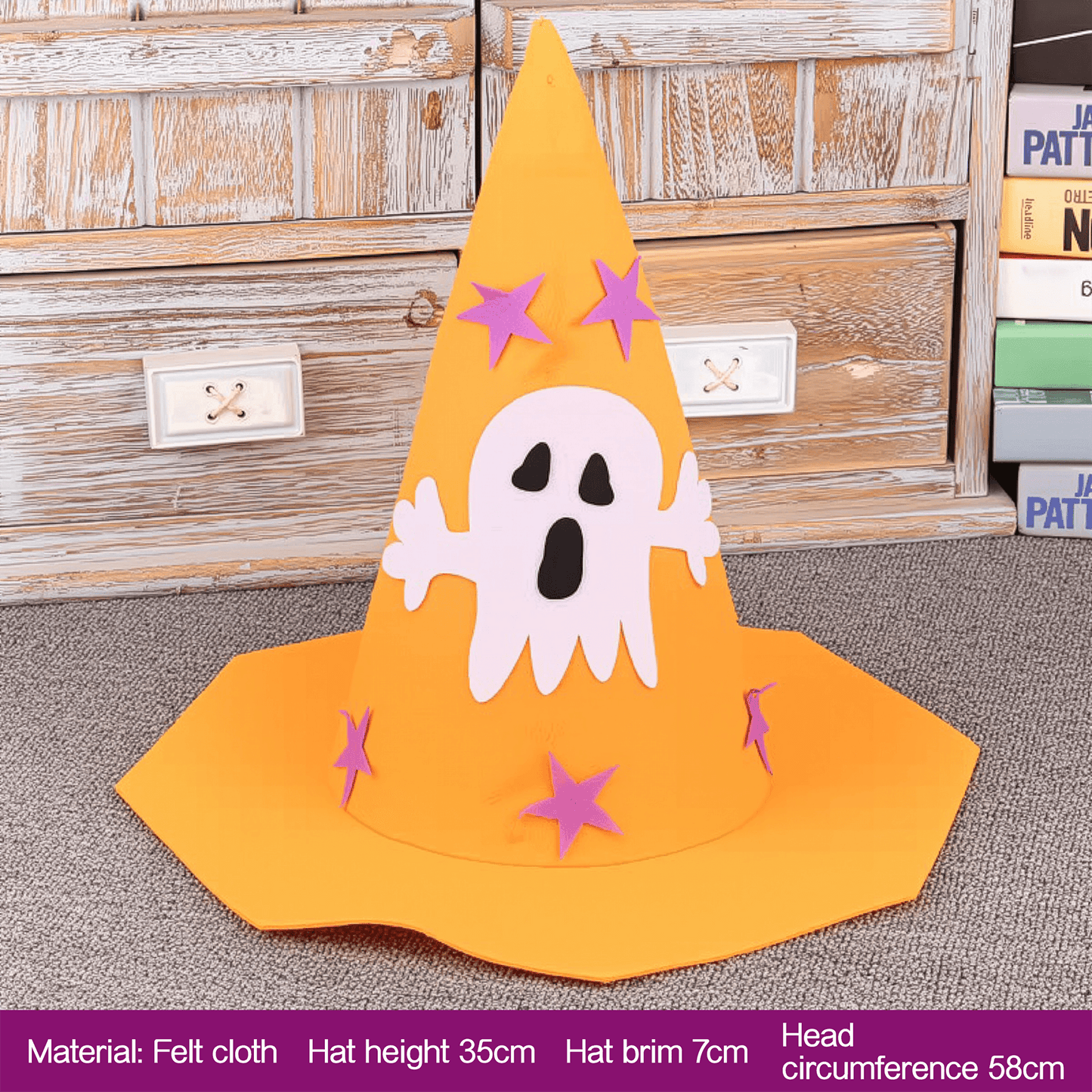 Kids Halloween Pumpkin & Character Witch Hat | Costume Party Accessory - party X party
