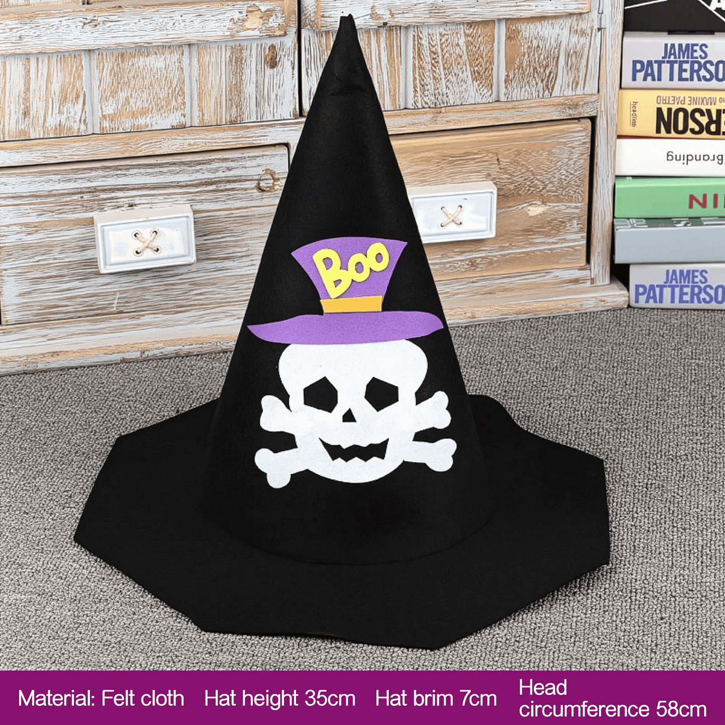 Kids Halloween Pumpkin & Character Witch Hat | Costume Party Accessory - party X party