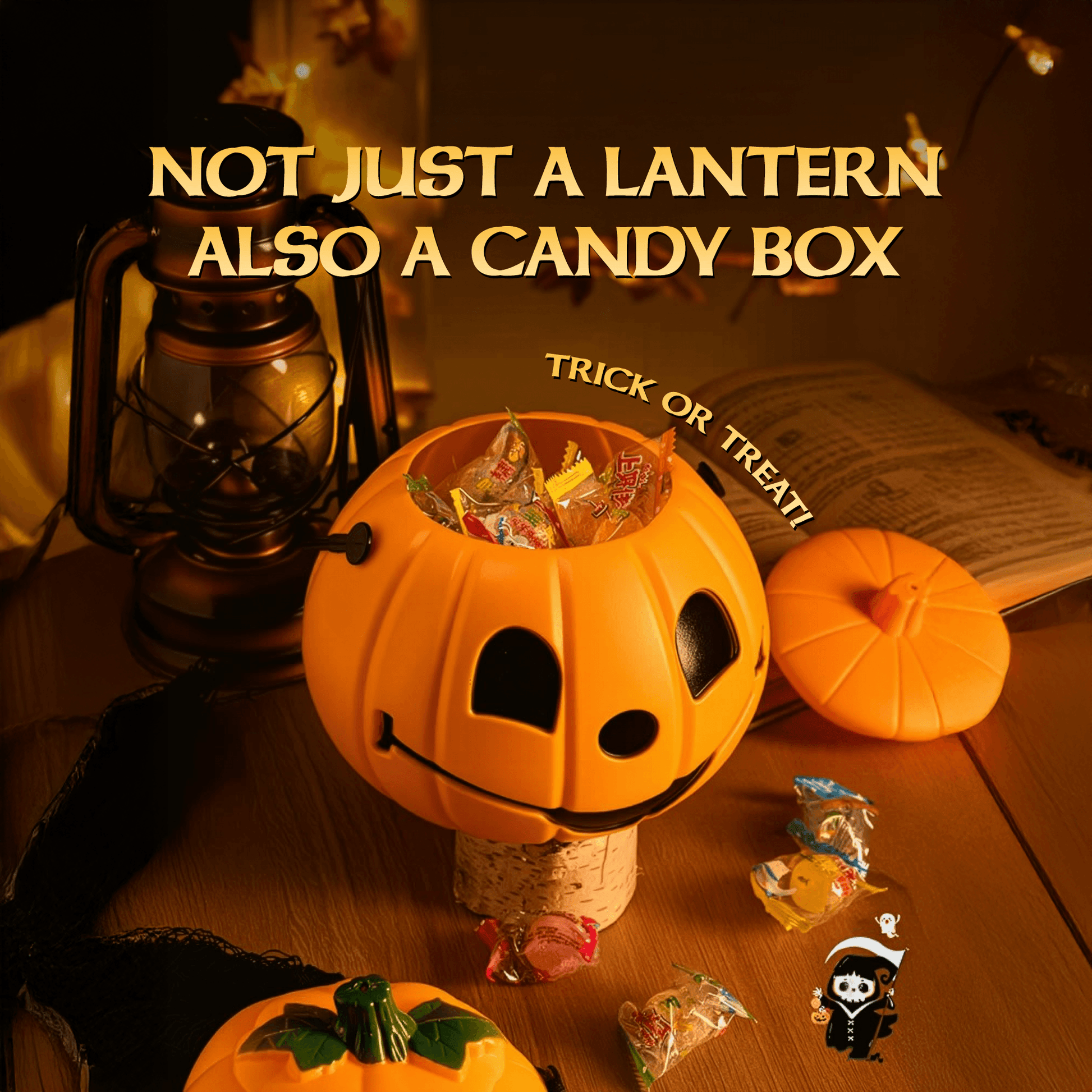 Pumpkin Handheld Lantern – Halloween Decoration (With Light & Without Light Options) - party X party