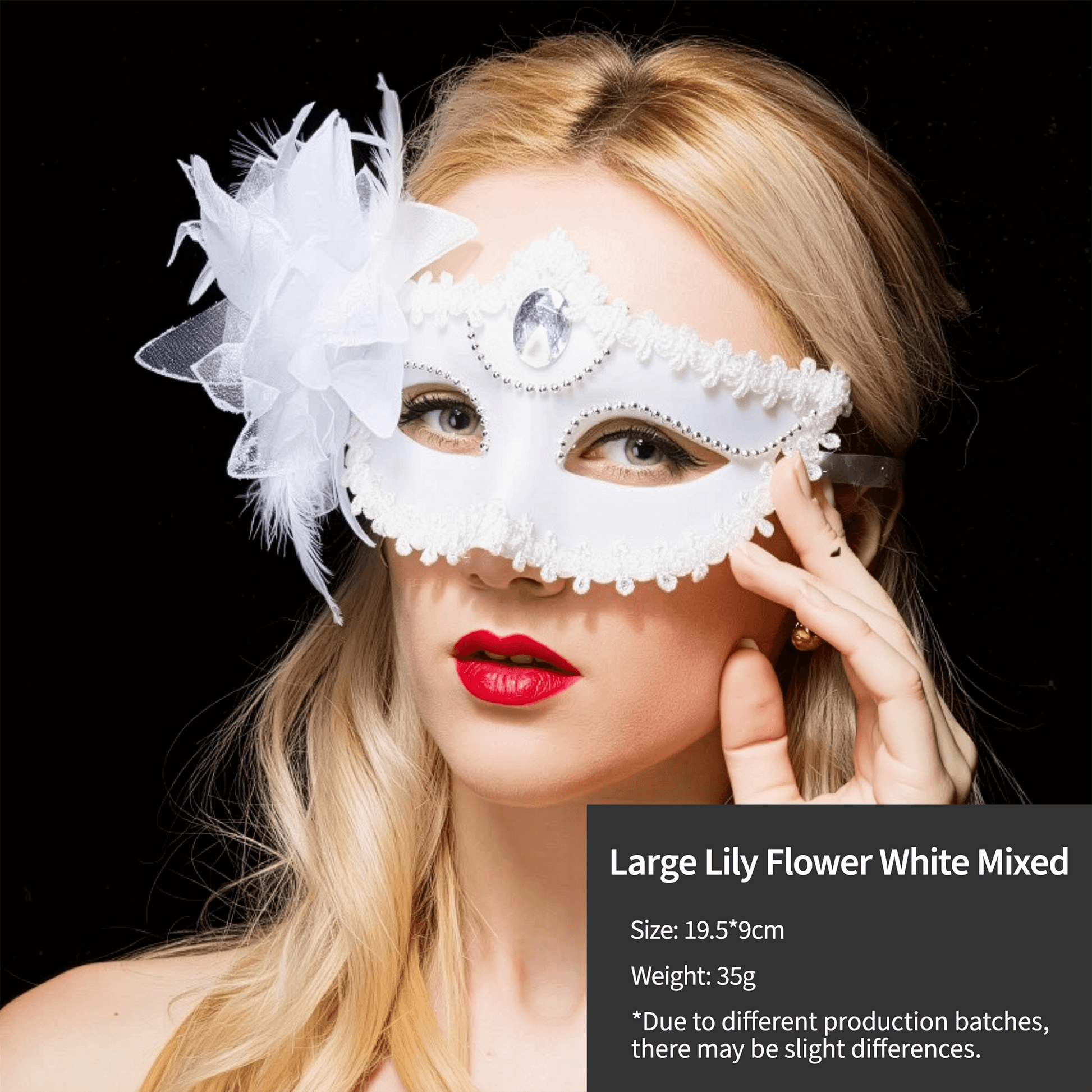 Elegant Feather & Lace Masquerade Masks - Venetian-Style for Halloween - party X party
