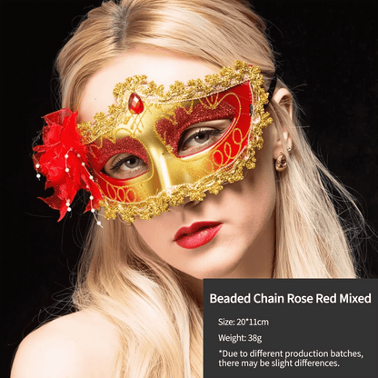 Elegant Feather & Lace Masquerade Masks - Venetian-Style for Halloween - party X party
