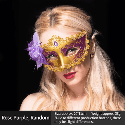 Elegant Feather & Lace Masquerade Masks - Venetian-Style for Halloween - party X party