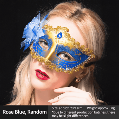 Elegant Feather & Lace Masquerade Masks - Venetian-Style for Halloween - party X party