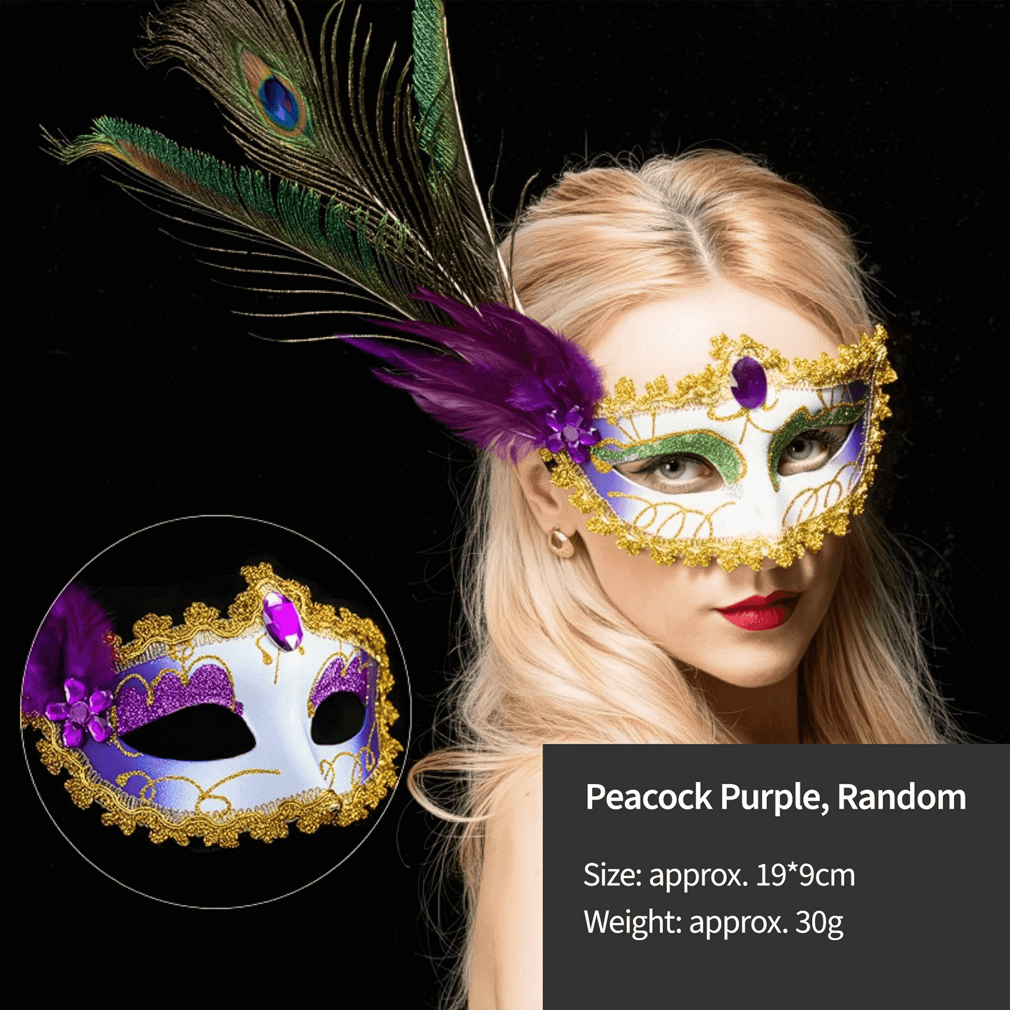 Elegant Feather & Lace Masquerade Masks - Venetian-Style for Halloween - party X party