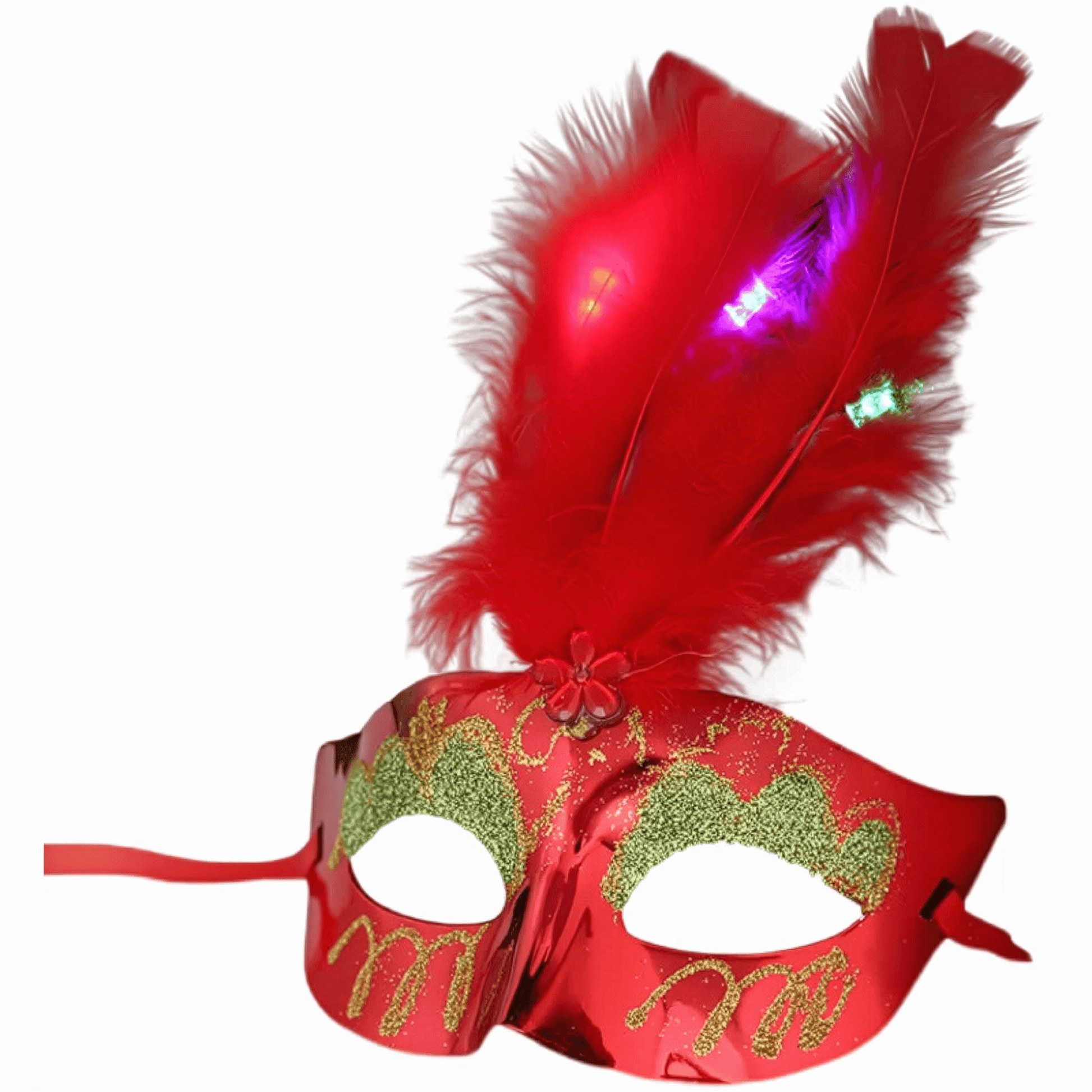 Elegant Feather & Lace Masquerade Masks - Venetian-Style for Halloween - party X party