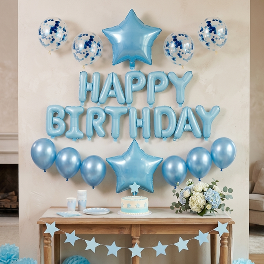 Sequin Balloon Party Decoration Birthday Party Set (Pink Blue) – S007 party X party