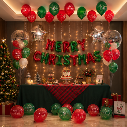 A Christmas Surprise for Your Loved One 🎁 Hotel Room Balloon Decoration Set — No need to set everything up yourself for Christmas | H007 party X party