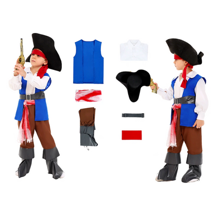 Cosplay Kid Pirate Costume: Pirates of the Caribbean Outfit Boy/Girl party X party