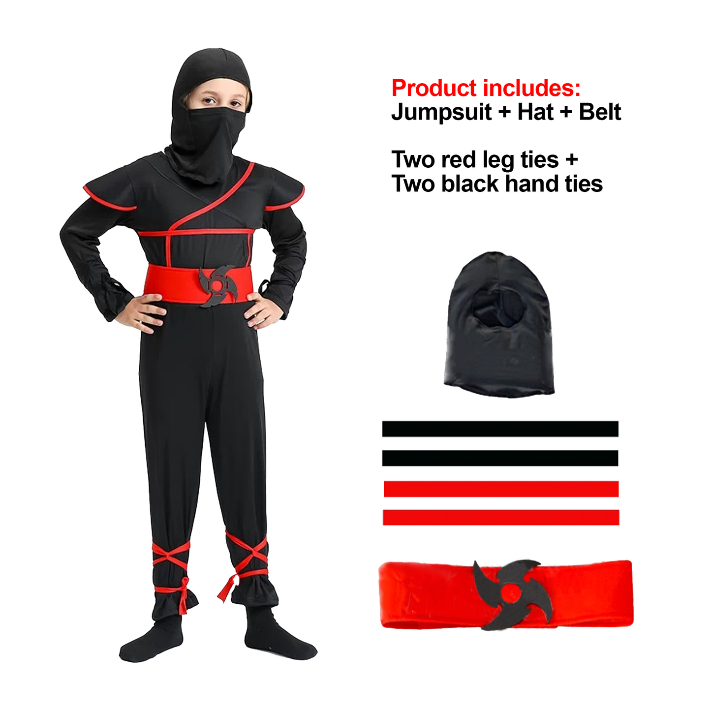 Halloween Children’s Ninja Costume Cosplay Anime Kids Samurai Outfit party X party