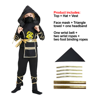 Halloween Children’s Ninja Costume Cosplay Anime Kids Samurai Outfit party X party