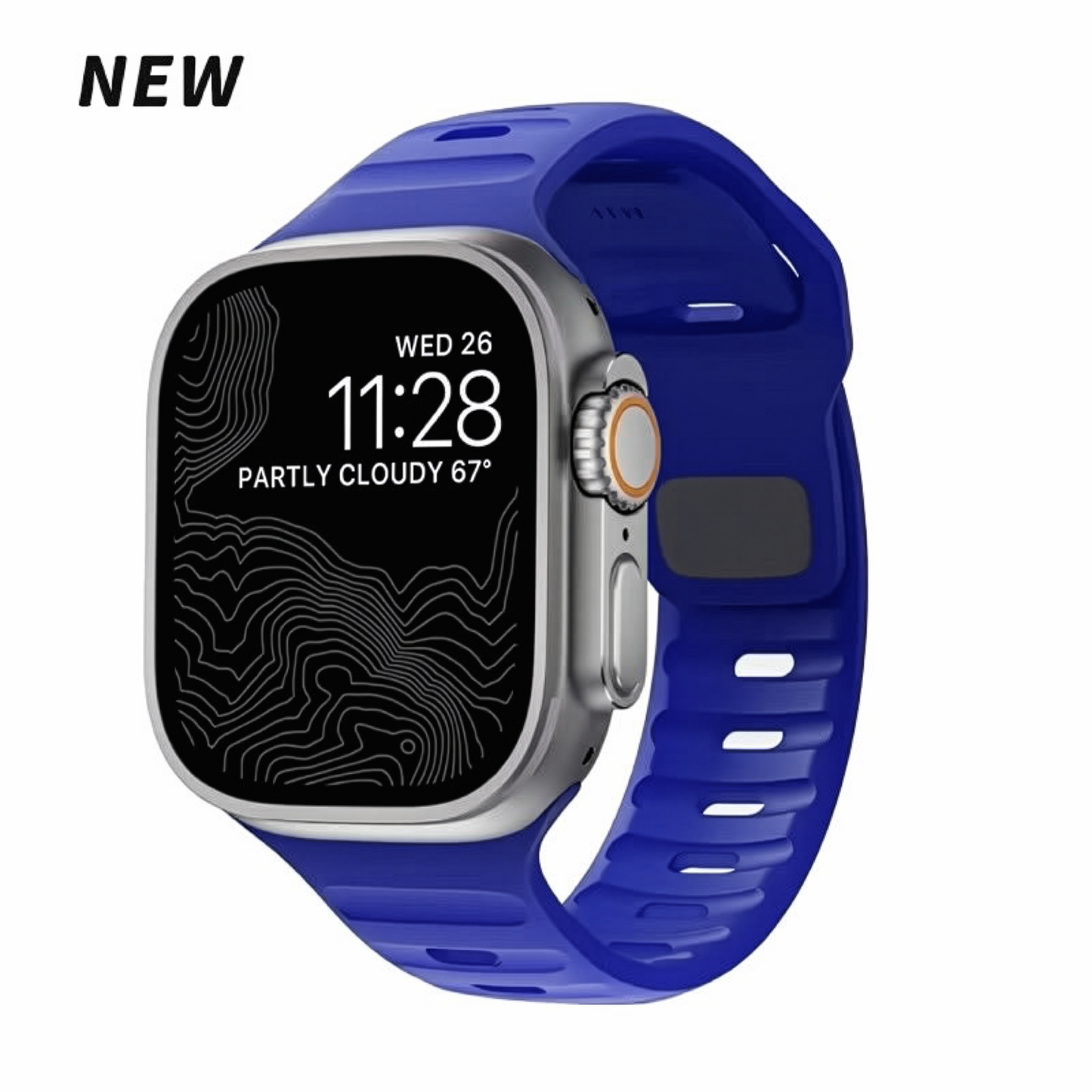 Suitable for Apple watch strap iwatch9 square buckle solid color silicone strap Apple watch strap ultra2 – SW-04 party X party