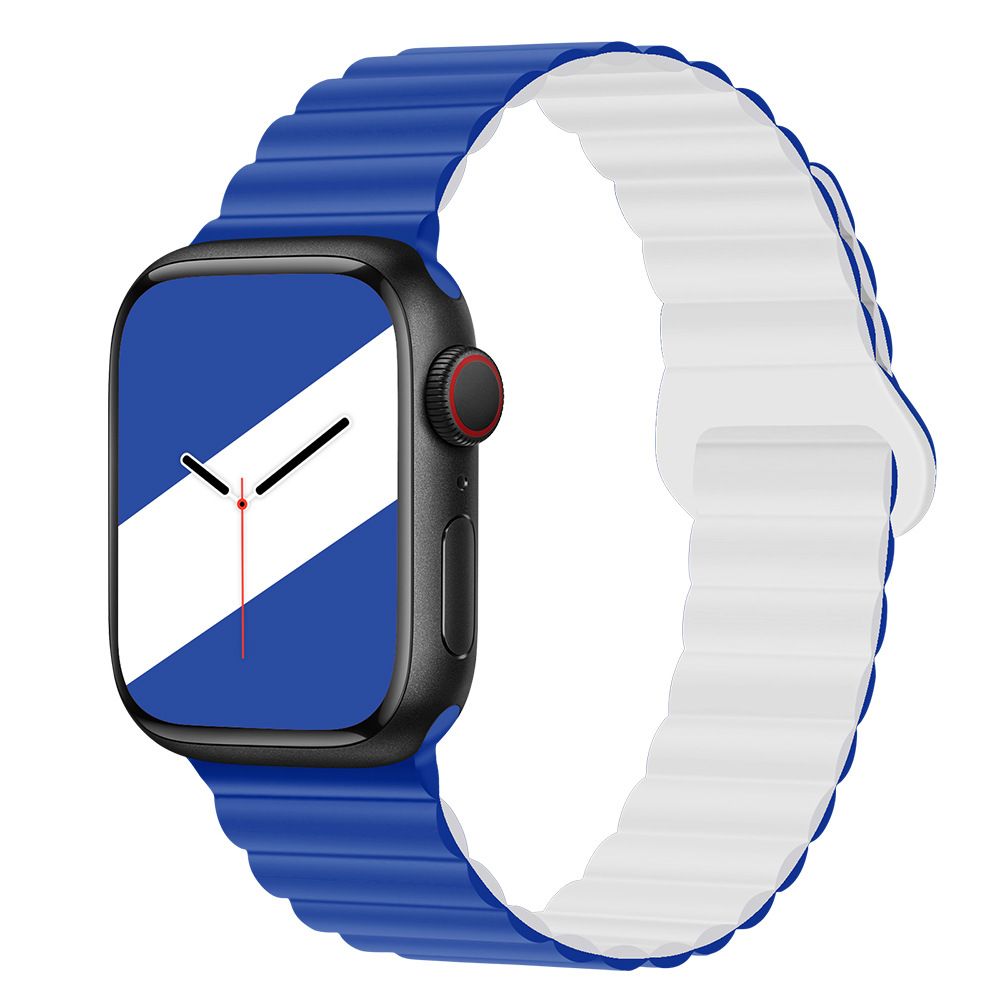 Applicable to Apple watch straps 1-10 generations Apple iwatch9S10 second generation two-color buckle silicone magnetic watch strap – SW-03 party X party