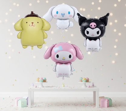 Pompompurin, Cinnamoroll, My Melody & Kuromi Sanrio Cartoon Balloons Aluminum | Party Decorations