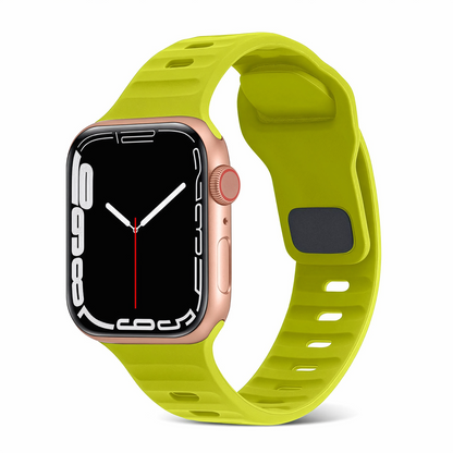 Suitable for Apple watch strap iwatch9 square buckle solid color silicone strap Apple watch strap ultra2 – SW-04 party X party