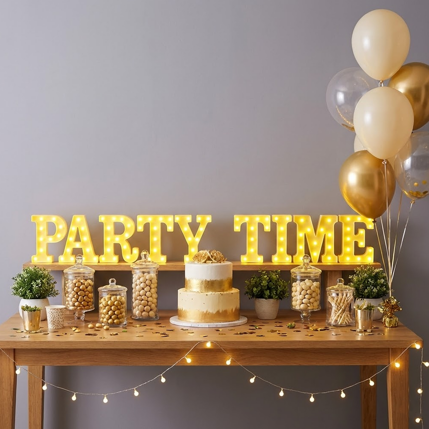 Warm White Letter Lamp for Birthday, Anniversary, and Home Decoration - LED Light party X party