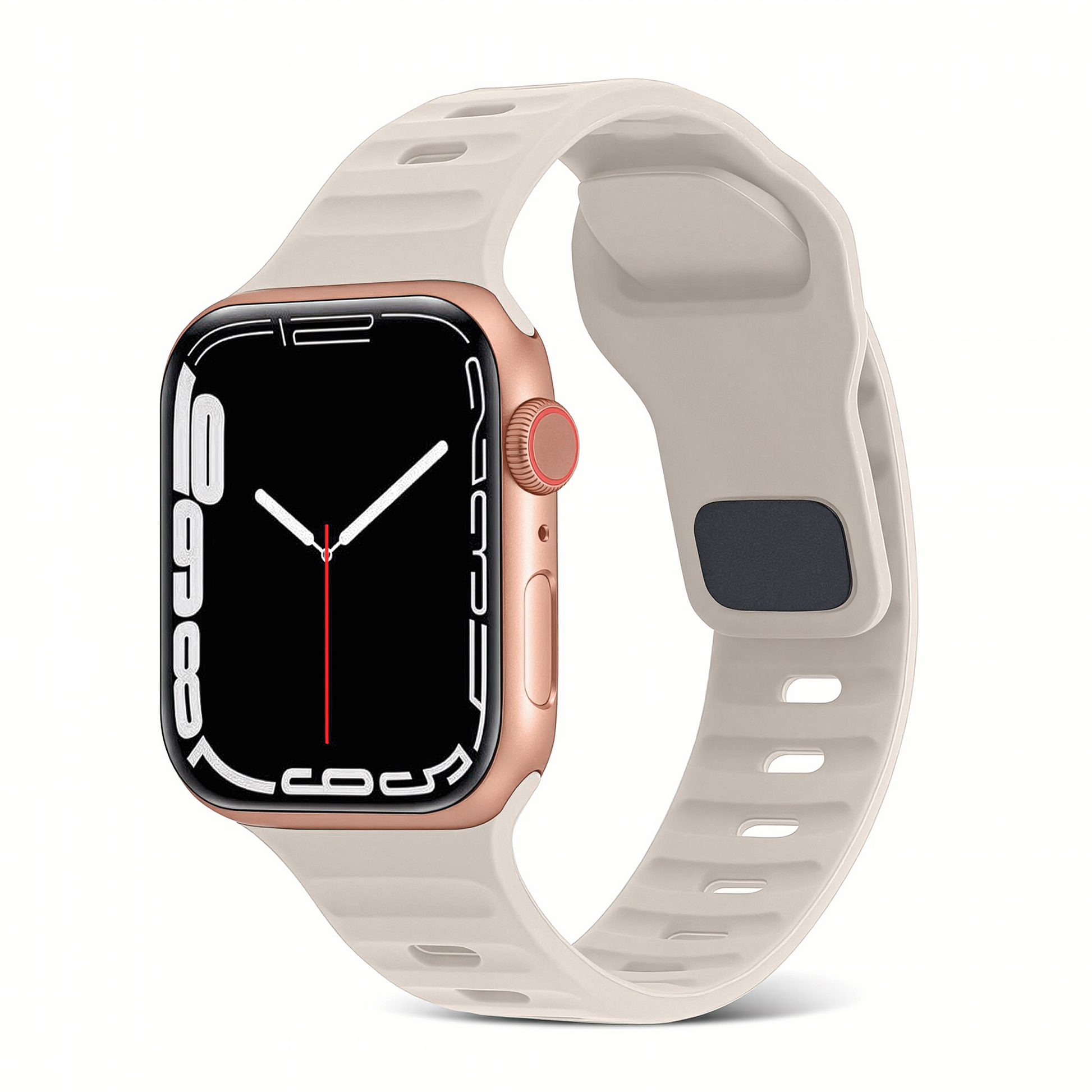 Suitable for Apple watch strap iwatch9 square buckle solid color silicone strap Apple watch strap ultra2 – SW-04 party X party
