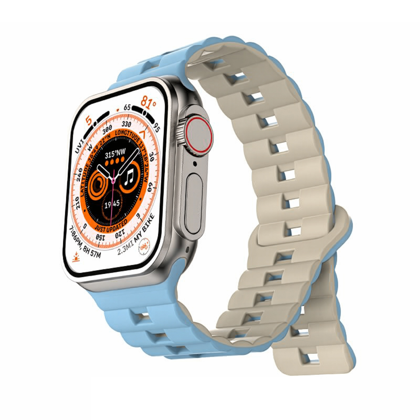Applicable Apple watch strap Apple watch magnetic double color loop silicone iwatch 1-9 generationSE watch strap – SW-02 party X party