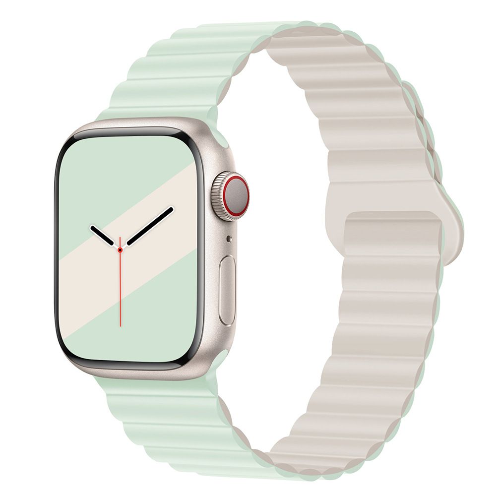 Applicable to Apple watch straps 1-10 generations Apple iwatch9S10 second generation two-color buckle silicone magnetic watch strap – SW-03 party X party