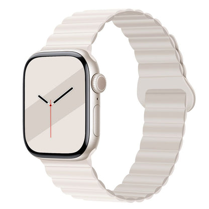 Applicable to Apple watch straps 1-10 generations Apple iwatch9S10 second generation two-color buckle silicone magnetic watch strap – SW-03 party X party