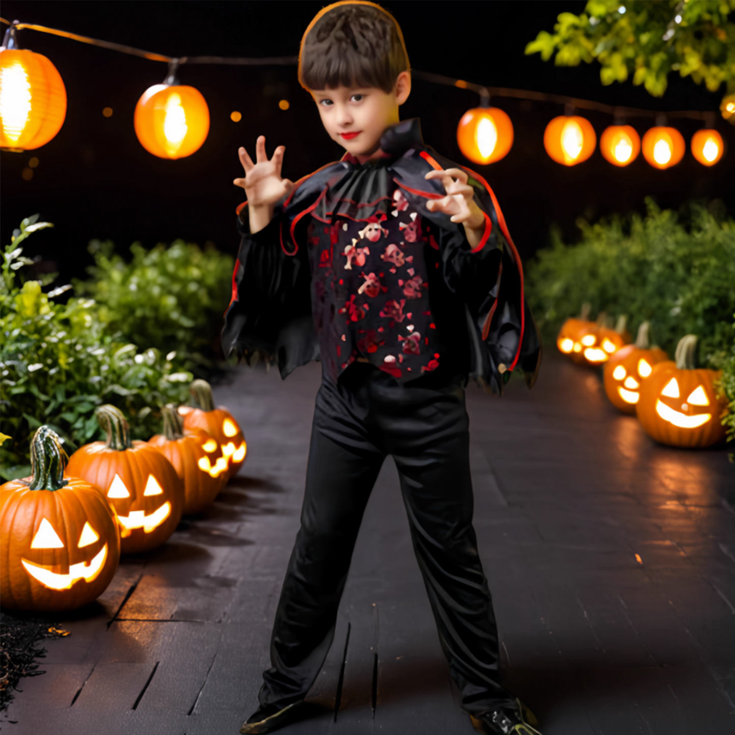 Halloween Cosplay Vampire Witch Kids Costume Performance Outfit party X party