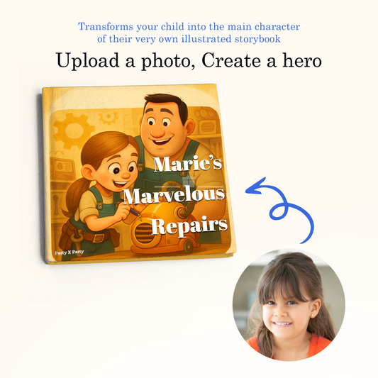 (Your Child's Name) Marvelous Repairs - A Personalized Storybook party X party