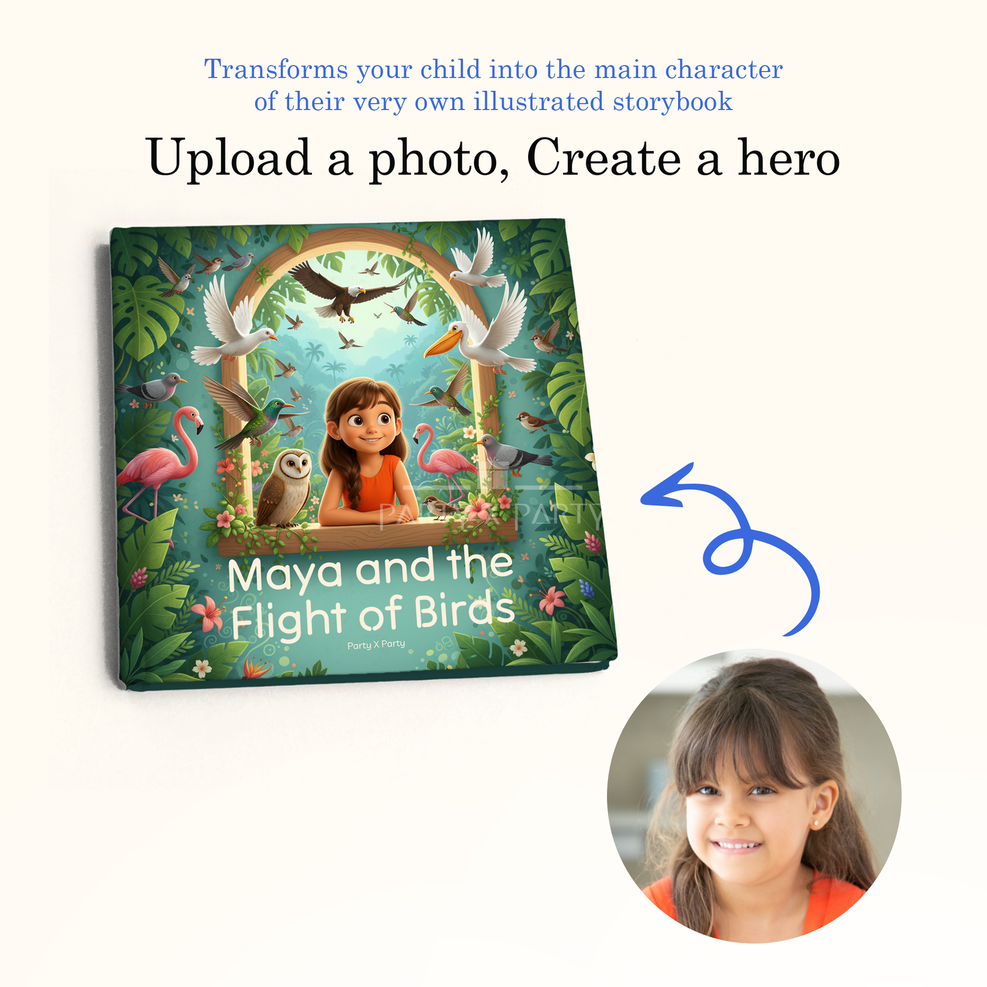 (Your Child's Name) and the Flight of Birds - A Personalized Storybook party X party