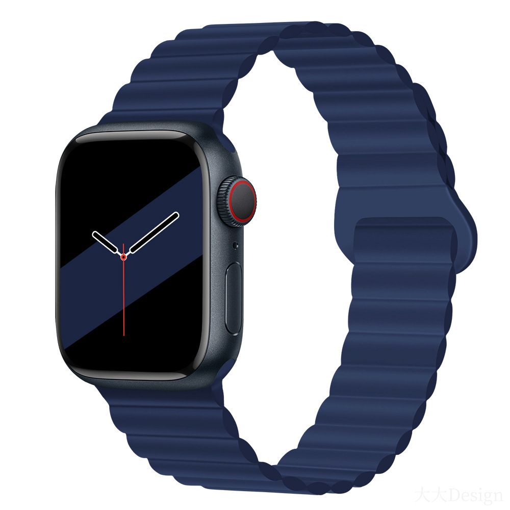 Applicable to Apple watch straps 1-10 generations Apple iwatch9S10 second generation two-color buckle silicone magnetic watch strap – SW-03 party X party